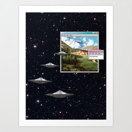 Ctrl+Alt+Del // Returning UFOs Art Print