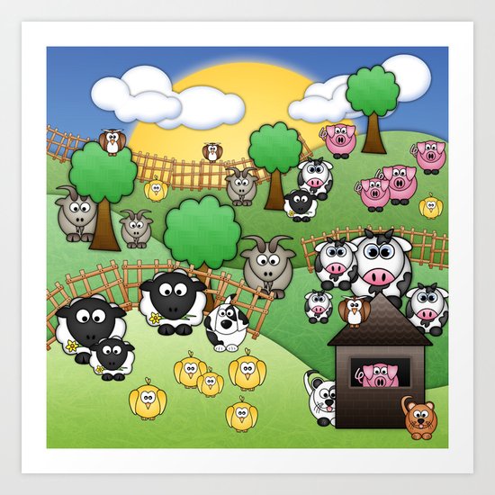 Down On Dingle Dopple Farm Art Print