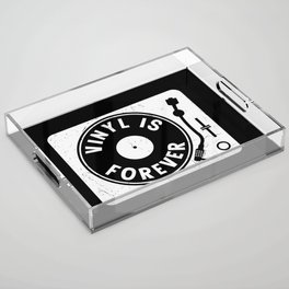 Vinyl Is Forever Retro Music Acrylic Tray
