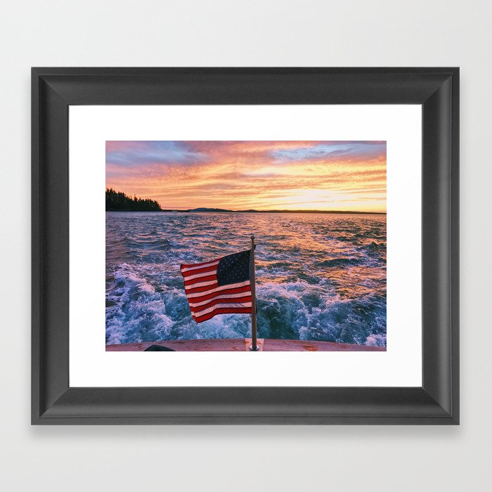 Maine Sunset Framed Art Print