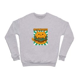 Japanese Kawaii Cat Burger Crewneck Sweatshirt