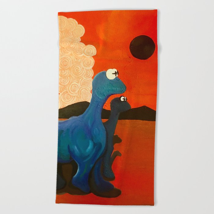 dinosaur beach towel