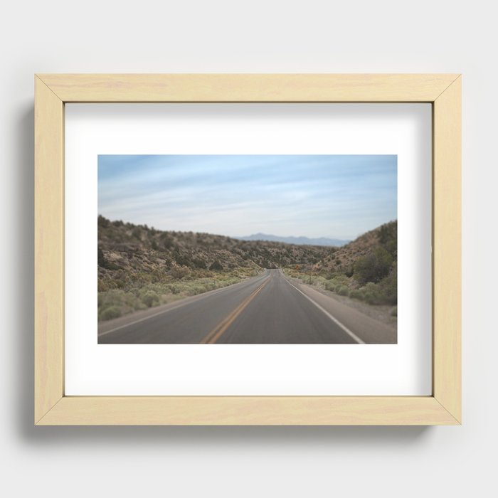 Open Desert Road Recessed Framed Print
