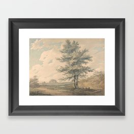 J.M.W. Turner "Landscape with Trees and Figures" Framed Art Print