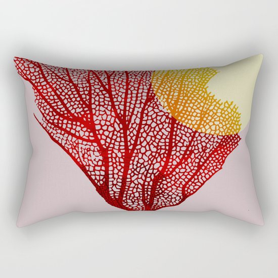 coral sunshine Rectangular Pillow