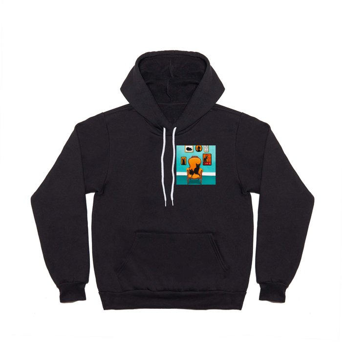 Black Cat in the Turquoise Room Hoody