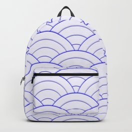 Very Peri Lavender White Art Deco Minimal Arch Pattern Backpack