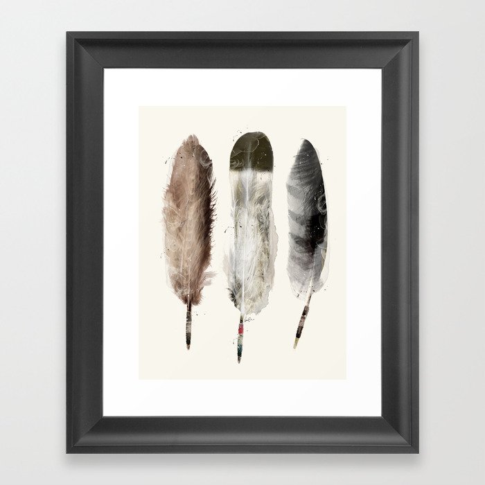 nature feathers Framed Art Print