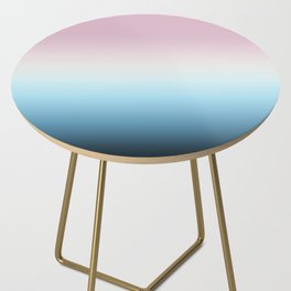 Feminine Pastel Ombre Pink, Cream and Blue Gradient Side Table