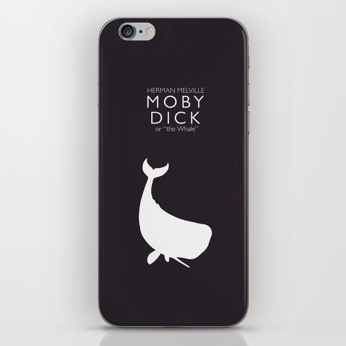 Moby Dick, Herman Melville, minimal book cover, classic novel, the whale, sea adventures iPhone Skin