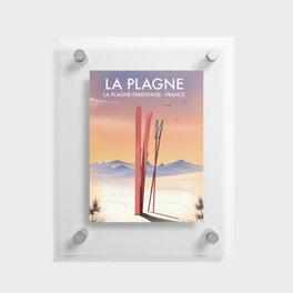 La Plagne ,La Plagne-Tarentaise, France ski poster Floating Acrylic Print