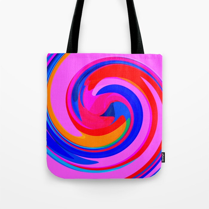 PINK BLUE AND MAGENTA SWIRL. Tote Bag
