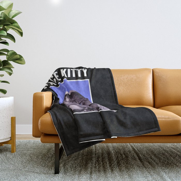 Space Kitty Throw Blanket