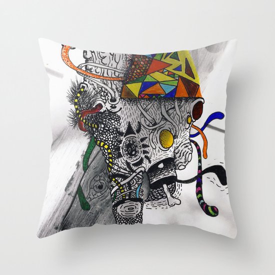 Psychoactive Bear 7 Throw Pillow