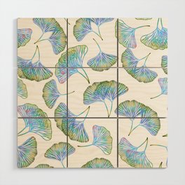 Lacy Gingko Leaves Wood Wall Art