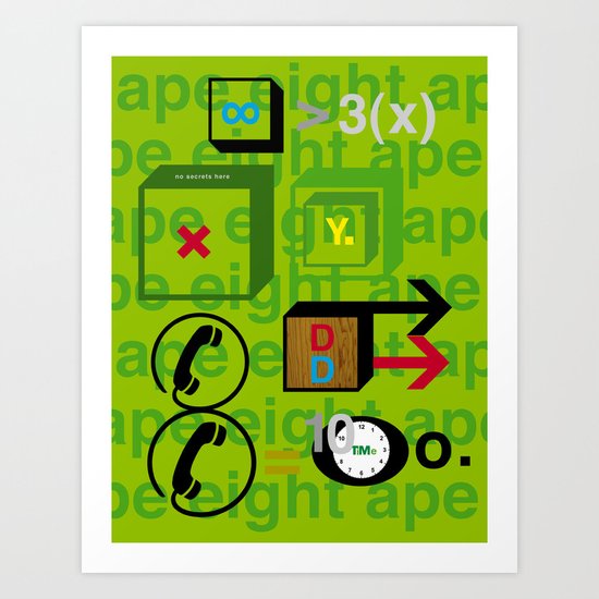 Ape Eight Ape Art Print