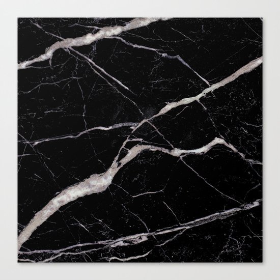 Black Marble Canvas Print