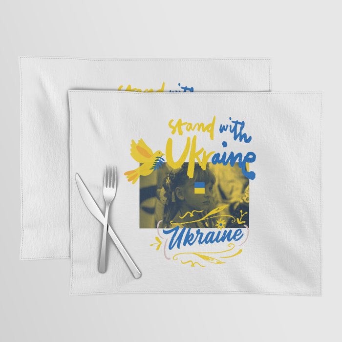 Stand With Ukraine Girl Placemat