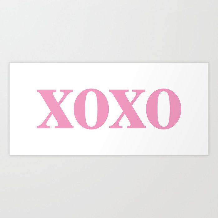 Light Pink XOXO Art Print