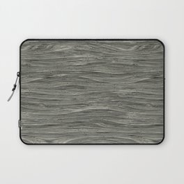 Grey engraved wood board Laptop Sleeve