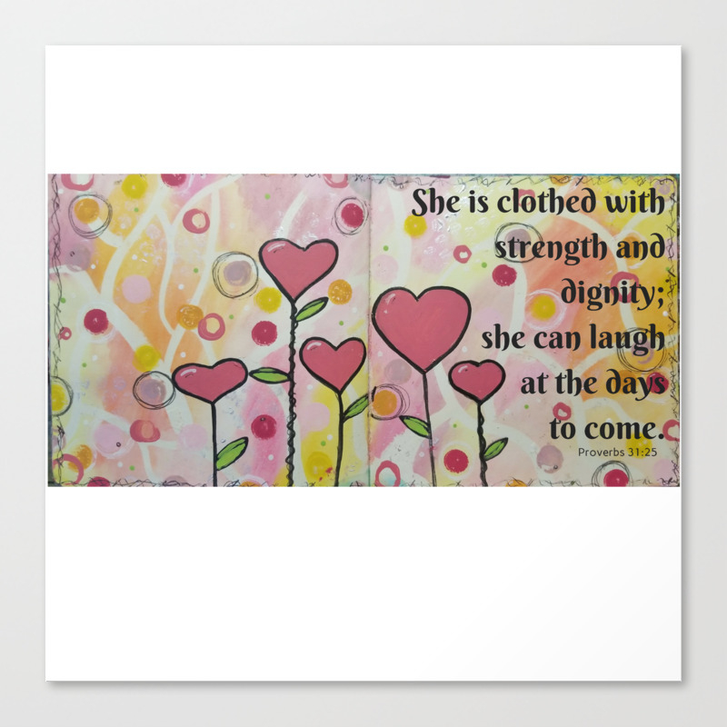 She Is Clothed With Strength And Dignity Canvas Print By