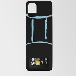 Gemini The Twins Blue on Black Zodiac Sign Android Card Case