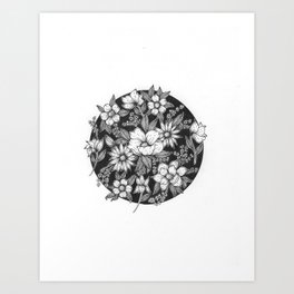 Cropped Florals Art Print
