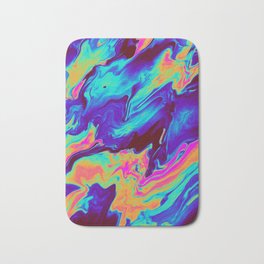 RIPTIDE Bath Mat | Concept, Rainbow, Psychedelic, Color, Acrylic, Ink, Watercolor, Abstract, Texture, Digital 