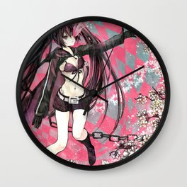 Black Rock Shooter  Wall Clock | Blue, Shooter, Chain, Coat, Master, Flame, Star, Painting, Gold, Trench 
