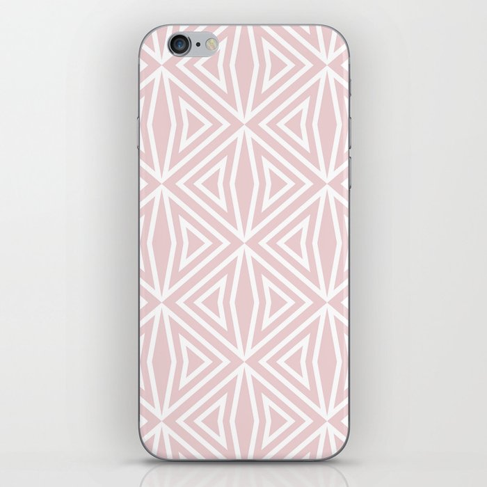 Pink and White Diamond Shape Tile Pattern 3 Pairs DE 2022 Popular Color Short and Sweet DE6023 iPhone Skin