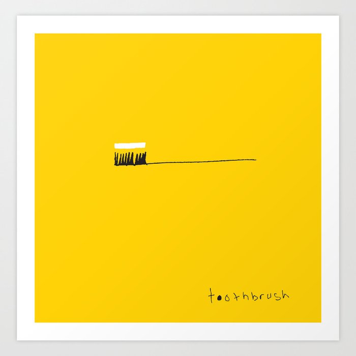 Toothbrush Art Print
