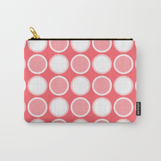 Circle Coral Carry-All Pouch