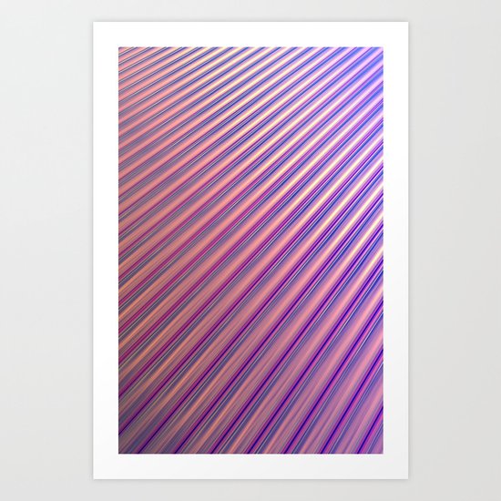Pink, Shiny, Diagonals Art Print