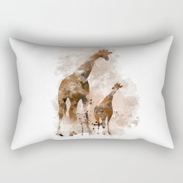 Giraffe and Baby Rectangular Pillow
