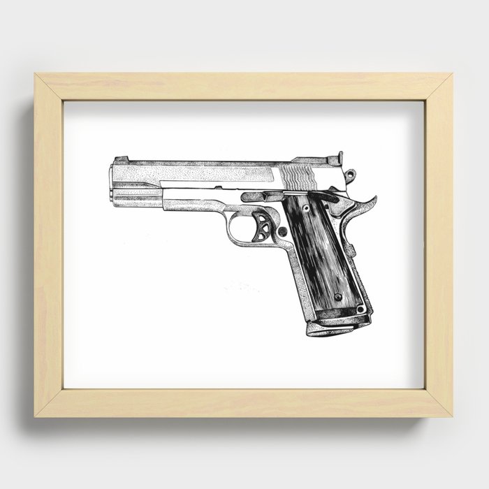 GUN Recessed Framed Print