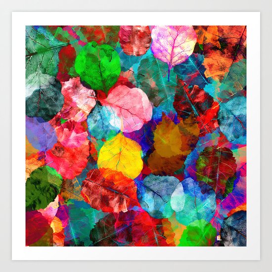 Leaf mosaic(26). Art Print