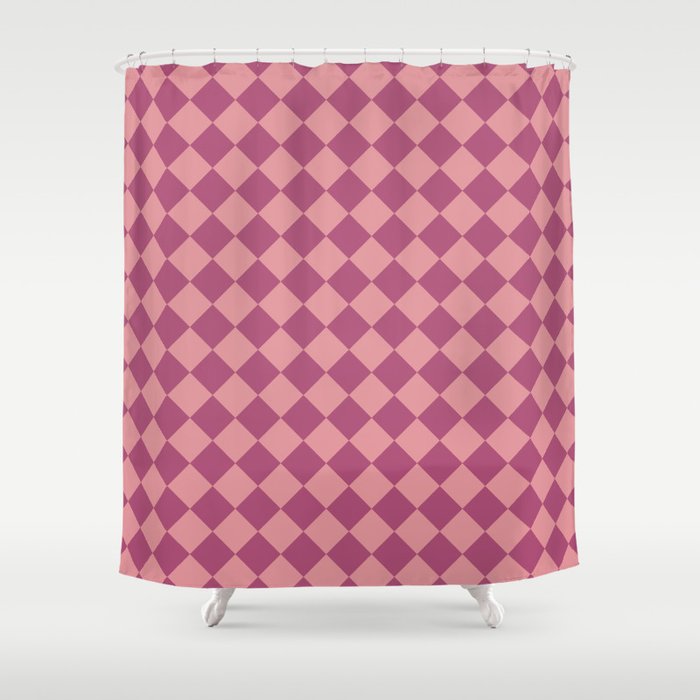 Retro Dream Diamonds - Purple Shower Curtain