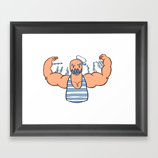 Muscle Man Framed Art Print