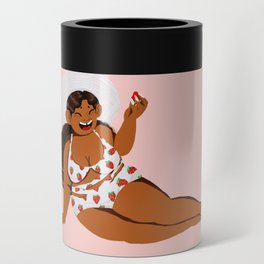 Strawberry cute girl Can Cooler