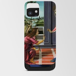 1498 Archangel Gabriel visits Mary to announce birth of Jesus Italian Renaissance Tempera on panel painting by Botticelli iPhone Card Case