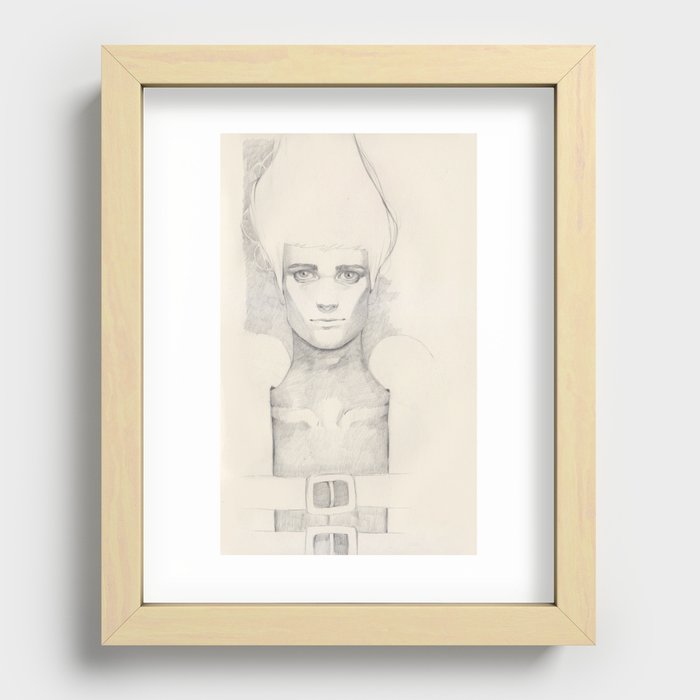 He Has it Too Recessed Framed Print