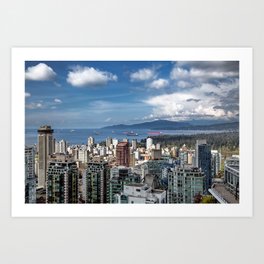 Aerial view at Downtown Vancouver Art Print