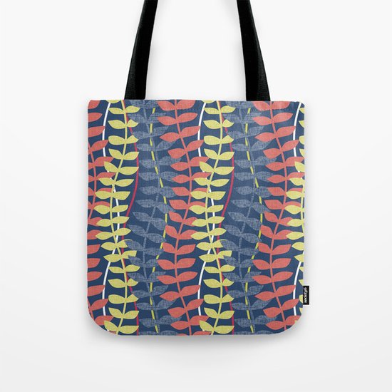 seagrass pattern - blue red yellow Tote Bag