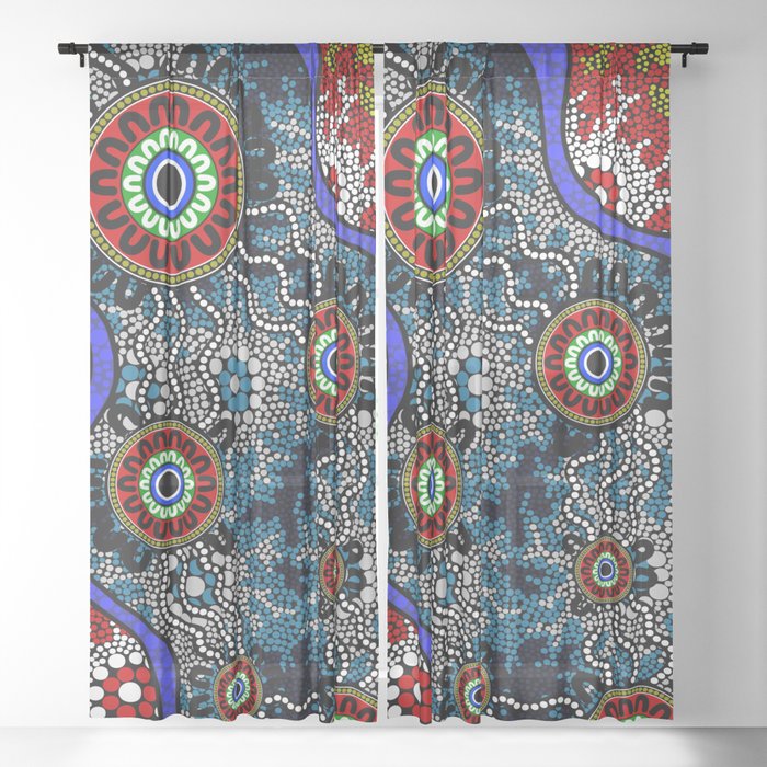 Aboriginal Art – Camping Sheer Curtain