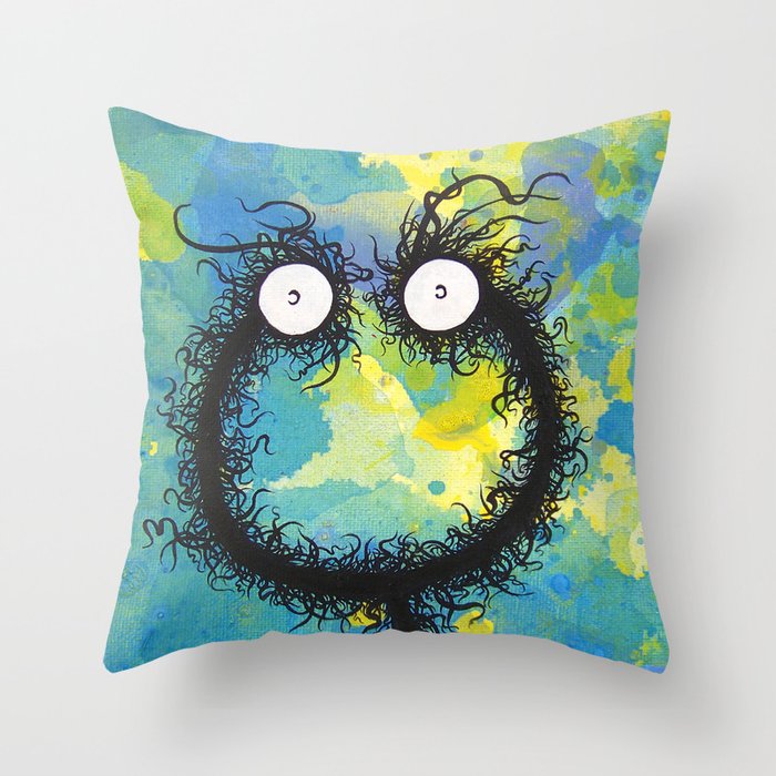 the creatures from the drain painting 30 Throw Pillow