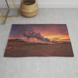 The Red Planet Rug | Digital, Iceland, Hdr, Long Exposure, Hot, Explore, Adventure, Double Exposure, Sunset, Photo 