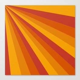 70 retro colors sun beams Canvas Print