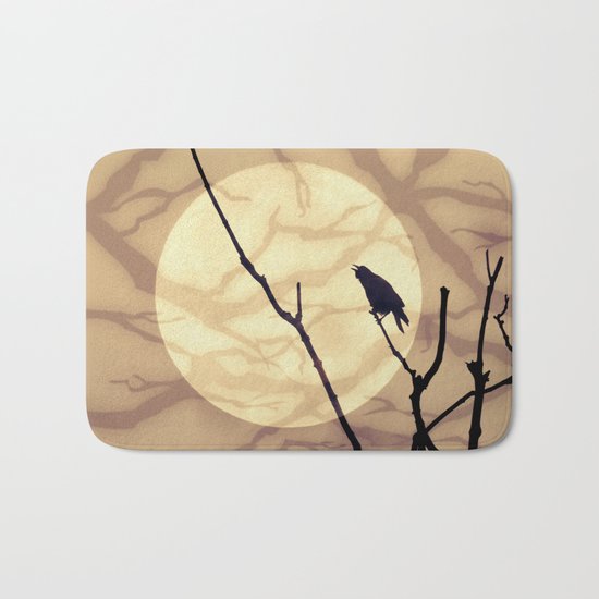 The Crow, The Moon, The Shadows Bath Mat