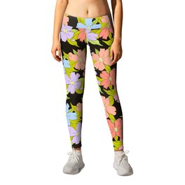 bright green and black flowering dogwood symbolize rebirth and hope Leggings