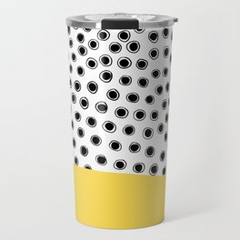 black dots with yellow Travel Mug